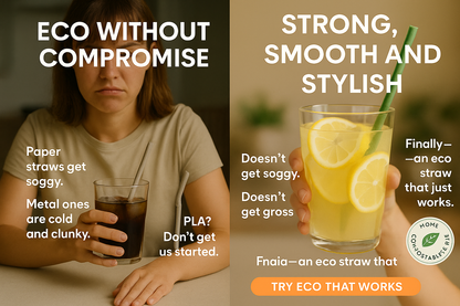 EcoSip Rice Straws – 100% Compostable, Plastic-Free Drinking Straws (6mm)