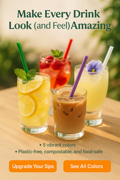 WHOLESALE The Straw That Grows Back – EcoSip Rice Straws (12mm)