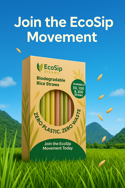 WHOLESALE The Straw That Grows Back – EcoSip Rice Straws (12mm)