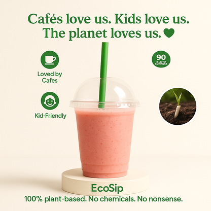 Plant-Based Straws That Don’t Sog – EcoSip (8mm)